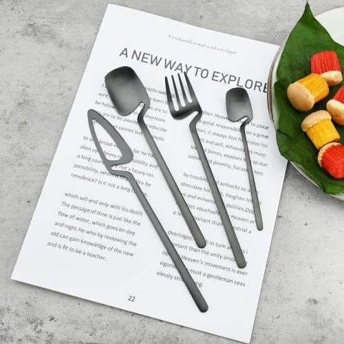 16Pcs Matte Black Cutlery Set 18/10 Stainless Steel Dinnerware Knife Fork Spoon Dinner Tableware Kitchen Flatware Silverware Set