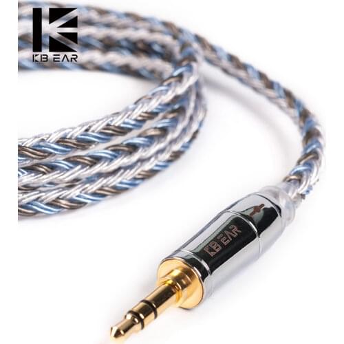 KBEAR Thorough 16 Core Upgraded Silver Plated Copper Cable 2.5/3.5/4.4mm with MMCX/2Pin/QDC/TFZ BLON BL-03 BL-01 KZ DQ6 ASX ZSX