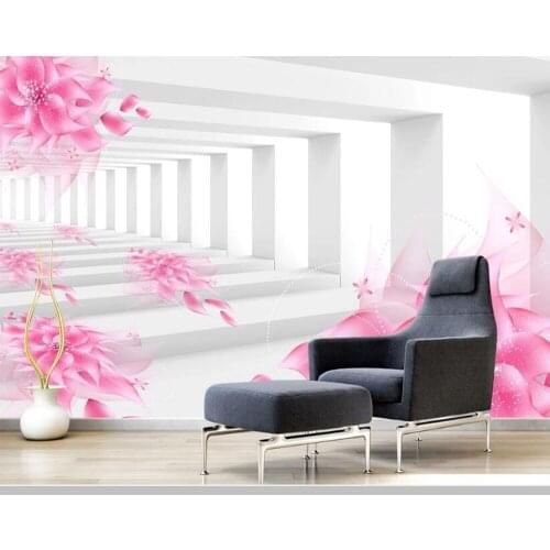 Papel de parede 3D Fantasy Flower Space Extension Wallpaper mural,living room tv wall bedroom kitchen wall papers home decor