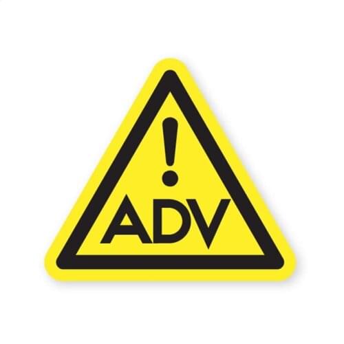 4 x Motorcycle Reflective Safety Decal Kit "Caution Sign" for Touratech Pannier Inner Lid