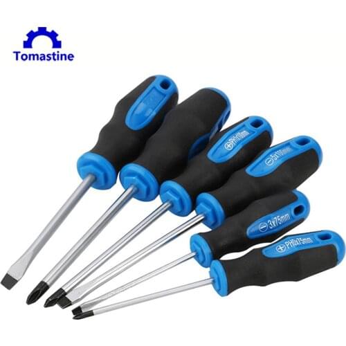 6 pcs Insulated PP Handle Hand Screwdriver Set 3/5/6mm Magnetic Screw Driver for Electrician Repair Tool Multi Hand Tools