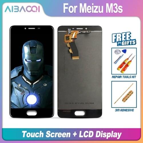 AiBaoQi Brand New Touch Screen+LCD Display+Frame+Power Cable Assembly Replacement For Meizu M3S