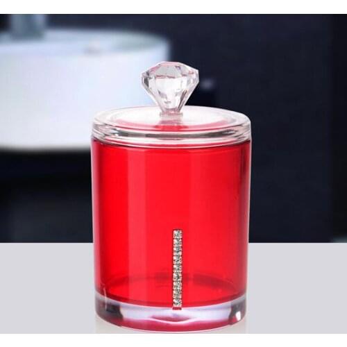 Acrylic Cotton Swab Holder Dispenser Organizer Storage Box Container