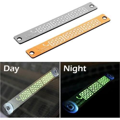 Car Luminous Temporary Parking Card With Suckers And Phone Number Card For LADA Sedan Largus Kalina Granta Vesta X-Ray XRay