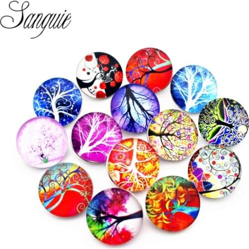 Wholesale 12pcs/lot Bangles glass snap jewelry 18mm snap buttons tree of life leather clasp snap button bracelet