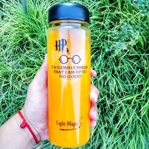 HP Water Bottle 500ml Summer Sport Fruit Lemon Juice Drinking Bottle Infuser Clear Healthy Plastic Water Bottle
