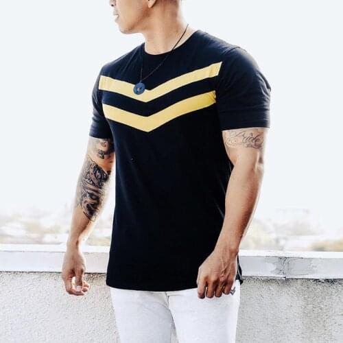 Quick-Drying Gym Fitness T-Shirt Mens Summer Tops Casual Running Sportswear Training Pullover Breathable Training Short Sleeve