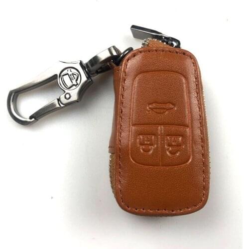Genuine PU Leather Remote Key Bag Case Protector Keyless Clicker Smart Fob Cover Holder Chain Fit For Chevrolet Series