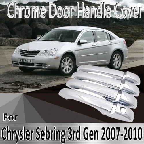 For Chrysler Sebring MK3 2007~2010 2008 2009 Styling Stickers Decoration Chrome Door Handle Cover Refit Car Accessories