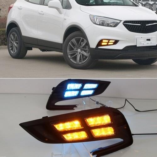 CSCSNL 1 Pair LED DRL Daytime Running Lights For Buick Encore Opel mokka 2017 2018 Daylight Fog light waterproof