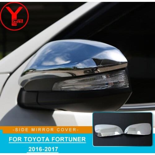 Chrome side rearview mirror cover for toyota hilux revo fortuner innova 2016-2017 rav4 2014-2017 car styling accessories YCSUNZ
