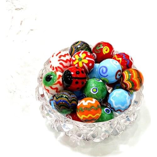 Home Decor Collection Creative Handmade Glass Marbles Balls 18mm Rarity Children Puzzle Game Toys Cute New Year Gifts For Kids