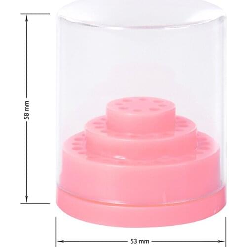 48 Holes Nail Polishing Machine Grinding Head Storage Box Finishing Empty Nail Art Tools Display Manicure Drill Bits Container