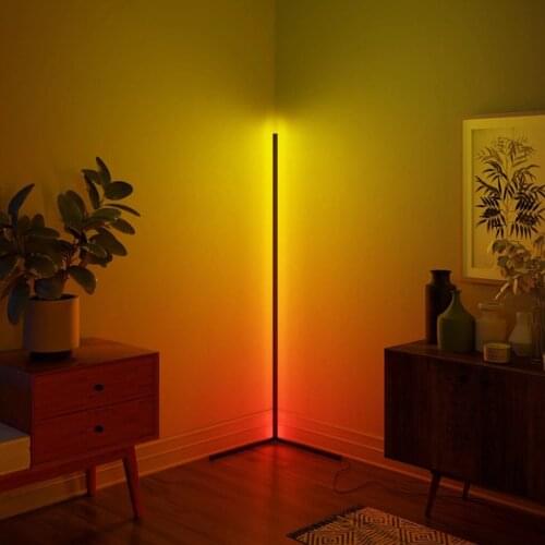 Minimalist LED Floor Lamp With Remote Control 18-24W 30000H Diming lighting/RGB lighting, Color Changing, EU Plug