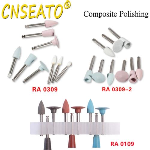 CNSEATO 1Kit Dental Polishing Kit Composite Resin/Amalgam/Porcelain Teeth Polisher RA0309/RA0109 for Low Speed Handpiece