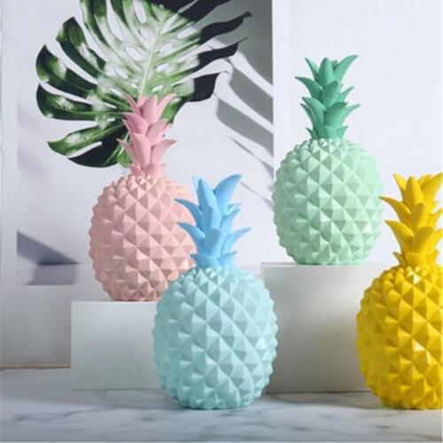 Resin Pineapple Piggy Bank Desktop Decoration Cute Resin Fruit Crafts Decoration Bookcase TV Cabinet Decoration Birthday Gift