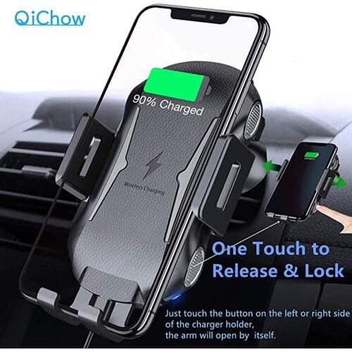 Qi Car Fast Wireless Charger For iPhone 8 8 Plus XS 7.5W 10W Car Wireless Charger For Samsung Galaxy S8 S9 S10 Note 9 Charger