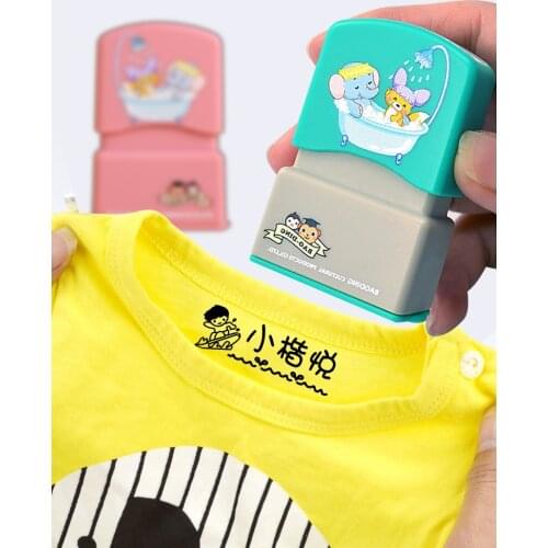 Custom Children Baby Name Stamp DIY Name Seal Student Clothes Chapter Not Easy To Fade Security Name Stamp Sticker