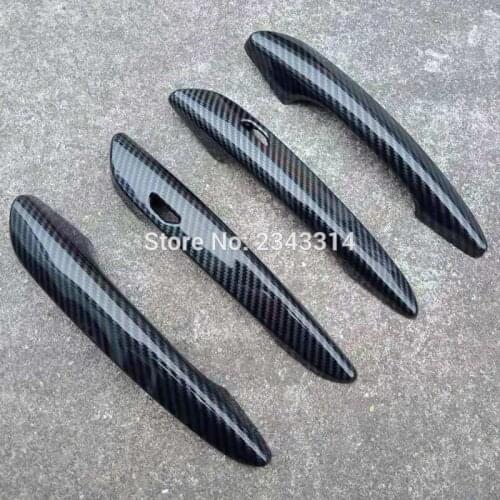 Car Styling Sticker For Mazda 3 2020 Carbon Fiber Car Door Handles Cover Trim Exterior Chrome Accessories 4pcs/set
