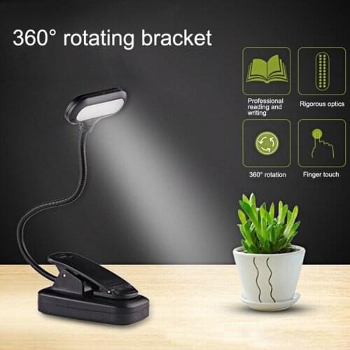 Led Adjustable Clip On Lamp Light USB Charging Eye Protection Desk Lamp Reading Light E7