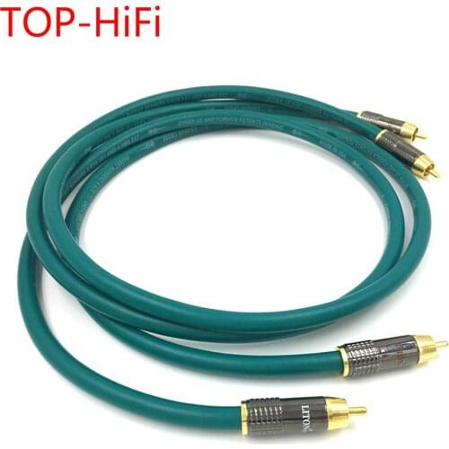 TOP-HiFi Pair Type-2 Gold Plated RCA Audio Cable Double RCA Audio Signal Cable Rca High-end Corld for CARDAS CROSS