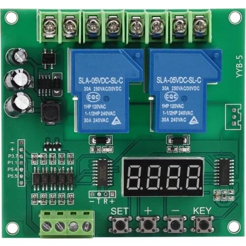 YYB-5 12v 24v Motor Forward / Reverse Control Board Two Relay Delay Timing Cycle Module
