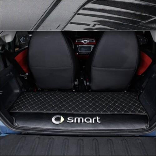 Rear tail box anti-dirty pad For smart 451 450 For two Modification accessories trunk protection mat logo decoration car styling