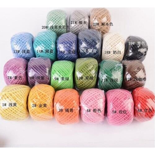 1Roll 50M Natural Burlap Hessian Jute Twine Cord Hemp Rope Party Wedding Gift Wrapping Cords Thread DIY Scrapbooking Craft Decor