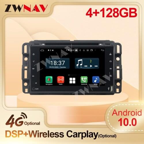 128G Carplay 2 Din Android Stereo Receiver Screen For GMC Yukon Tahoe 2007 2008 2009 2010 2011 2012 Radio Audio Player Head Unit