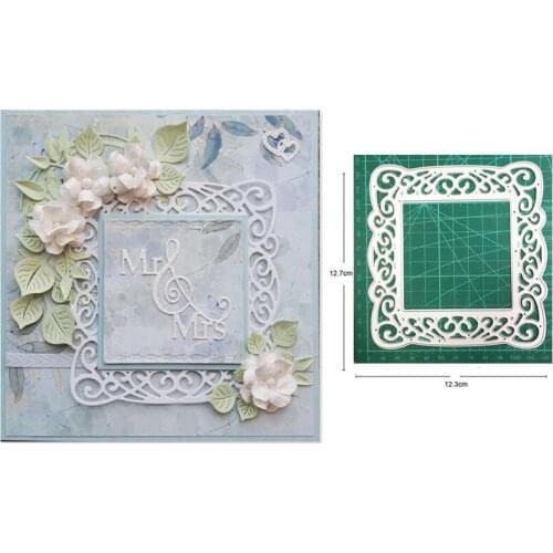2021 metal cutting dies cut die mold Lace Square Frame Scrapbook paper craft knife mould blade punch stencils dies Cutting dies