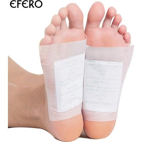 30pcs EFERO Detox Foot Patches Pads Body Toxins Feet Care Slimming Patch Detoxification Cleansing Adhesive Improve Sleep
