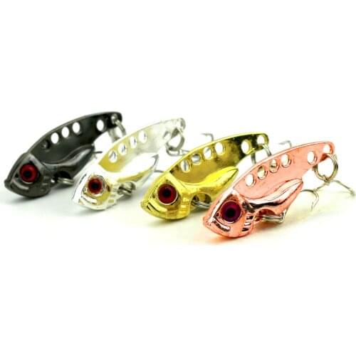 8pcs New Small Size Metal Vibration Fishing Lure 4cm 7g Pure Color Hard Bait Lifelike Carp Lures Fishing Tackles