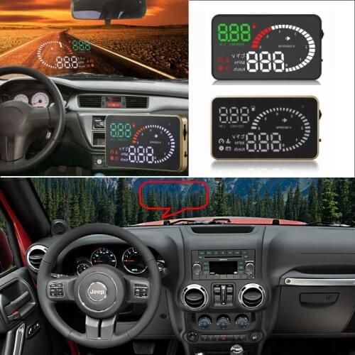 Car HUD Head Up Display For Jeep Wrangler/JK/Renegade/Compass/Grand Cherokee Car Digital Virsual Display Safe Screen Projector