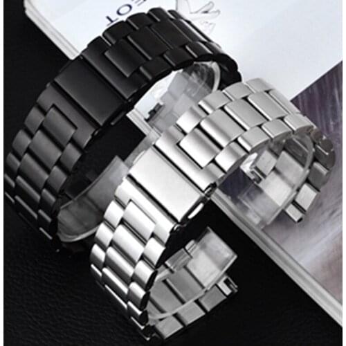 16mm 18mm 20mm 22mm 24mm Width Stainless Steel Band for Samsung Gear Sport S2 S3 Galaxy 42mm 46mm Watch Strap Metal Wristband