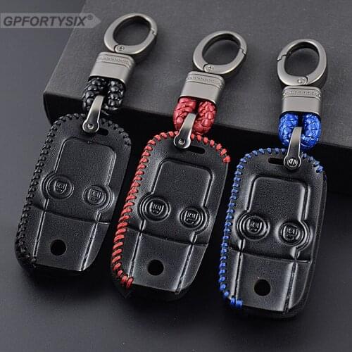 Genuine Leather Car Key Cover case for HONDA CRV Odyssey 2 Buttons Flip Car keychain key wallet bag car keyfob car Accessories