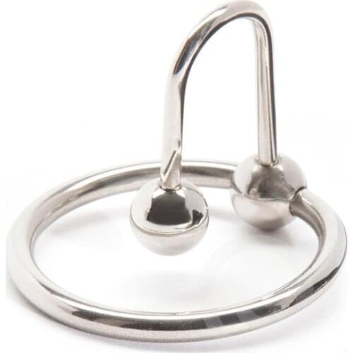 Stainless Steel Penis Rings, Urethral Sounds Beads Plug ,Cock Head Ring Urethral Dilator Penis Chastity Belt Sex Toys For Man