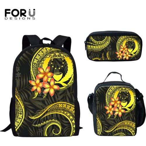 FORUDESIGNS Pohnpei Design Multifunctional Backpack for Teenage Girl Portable Travel Bag Female Large Schoolbag Women Backpacks