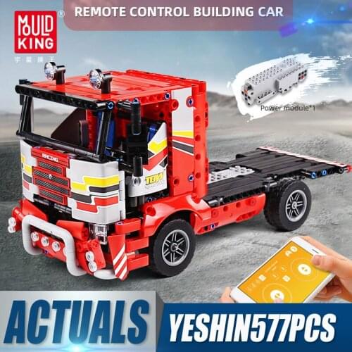 MOULD KING 15003 Electric MOC The Transport Truck Remote control car Building Blocks Bricks Kids Educational Toys Christmas Gift