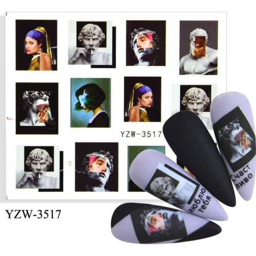 1Pcs Character Gel Polish Nail Sticker Decals Tool Nail Art Paper Decoration Manicure Tattoos 3D DIY Nail Art Accessories