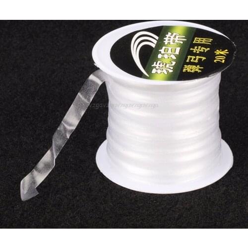New Slingshot Rubber Band Tied White Color 10m/20m High Elasticity Flexible Durable Manual Sling Elastic Band