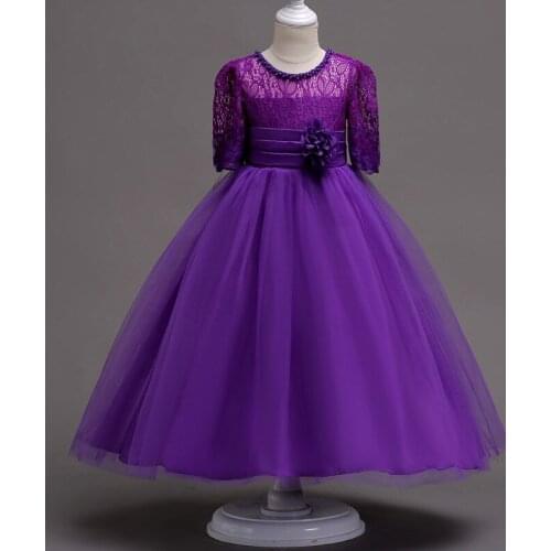 2018 new Girls Kids so beautiful good quality lace flower dress comfortable cute baby Clothes Children Clothing