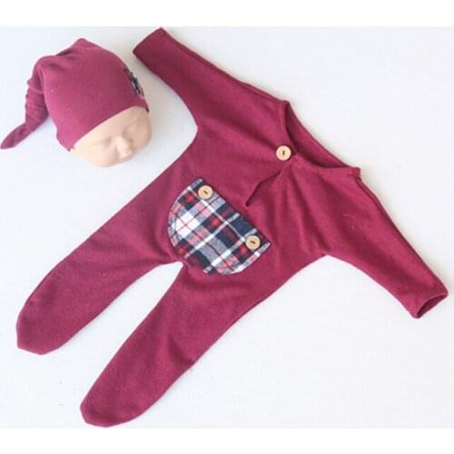 P&W Baby Clothing 2020 New Newborn Baby Boy Girl Romper Clothes Long Sleeve + Hat Infant Product Set