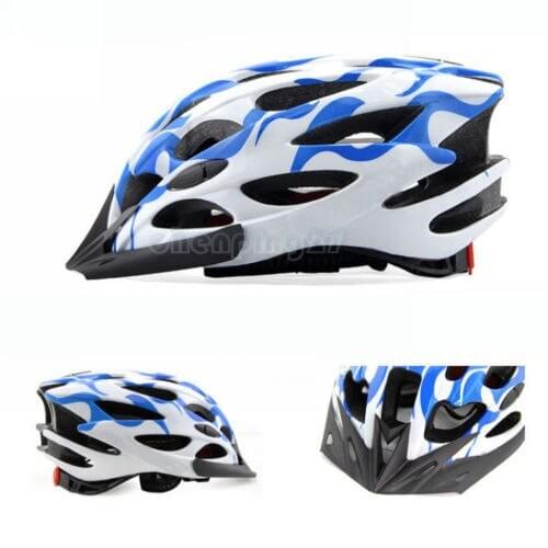 Flame Pattern Cycling Bike Sports Safety Bicycle 28 Holes Adult Men Helmet