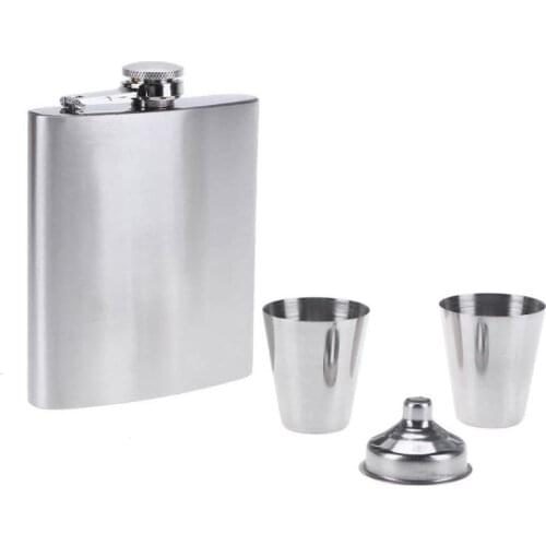 6oz 7oz Stainless steel Hip Flask Set Gift Box Packing Alcohol Hip Flasks Whiskey Wine Bottles Drinkware Groom Gift for Man