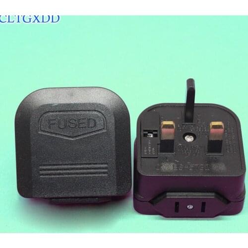 Cltgxdd BS-5732 Portable EU Plug to UK Plug Adapter Power Socket Travel Converter with Fuse