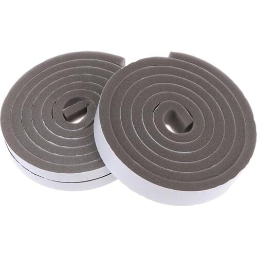 Waterproof 2M Door Window Sealing Strips Sound-Proof Foam Sticky Tape Noise Insulation Excluder Tape Roll Sealing Strip