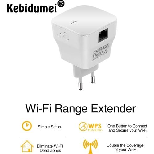 Kebidumei Wifi Repeater 802.11N/B/G Computer Networking Range Expander Wireless 300M Roteador Signal Boosters EU/US plug
