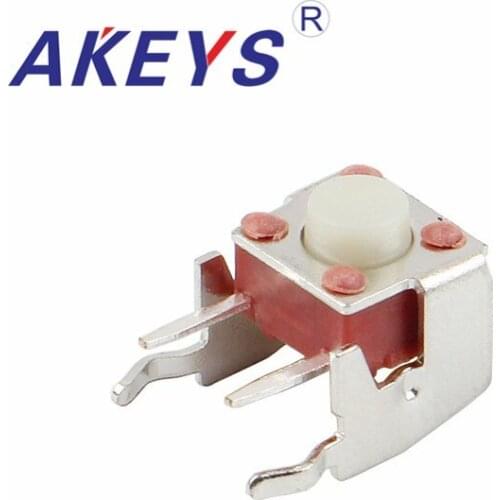 10PCS TS-D009 6*6 Multi-color light touch switch momentary tactile switch side insert 2 pin copper pin tact switch with bracket