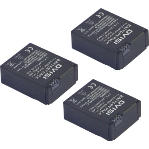 3Pcs AHDBT-301 AHDBT301 AHDBT301 AHDBT302 Rechargeable Battery for GoPro HERO3+ HERO3 and GoPro AHDBT-201 AHDBT-301 AHDBT-302