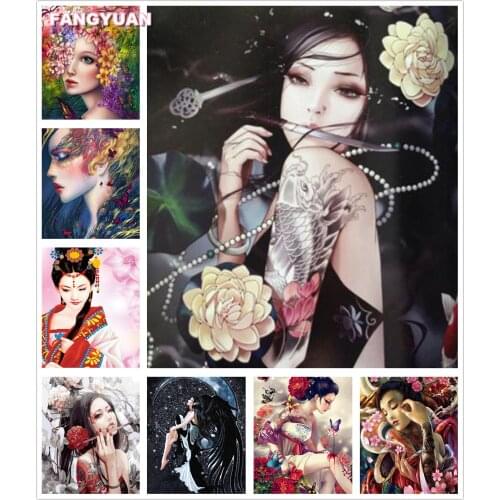 Diy 5D Diamond Painting Landscape Character Cross Stitch Kits Diamond Embroidery Mosaic Art Picture Rhinestone Home Decoration